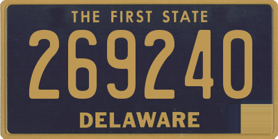 DE license plate 269240