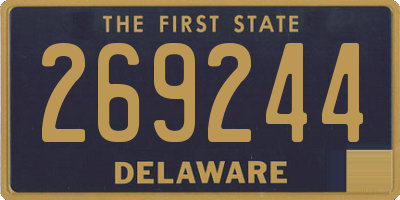 DE license plate 269244