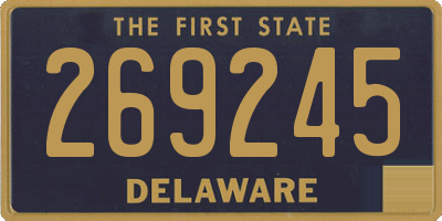 DE license plate 269245