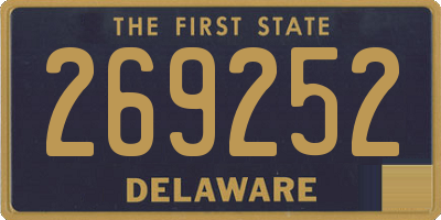 DE license plate 269252
