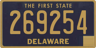 DE license plate 269254