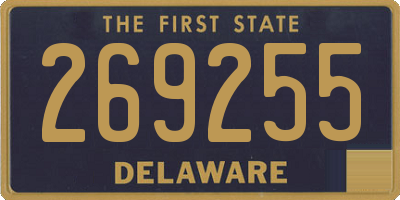 DE license plate 269255