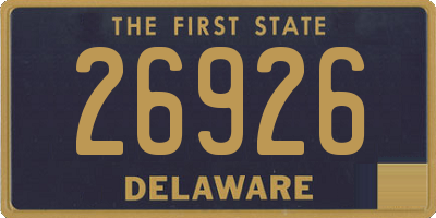 DE license plate 26926