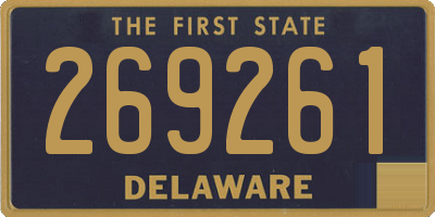 DE license plate 269261