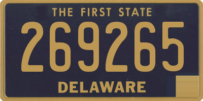 DE license plate 269265