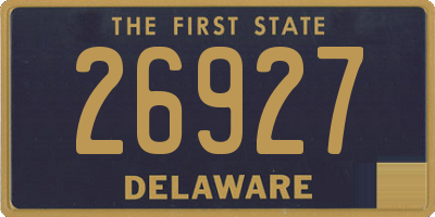 DE license plate 26927