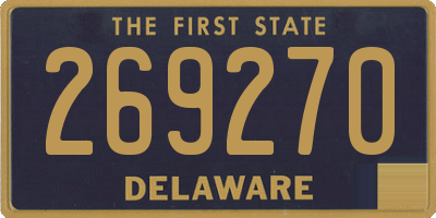 DE license plate 269270