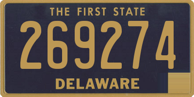 DE license plate 269274