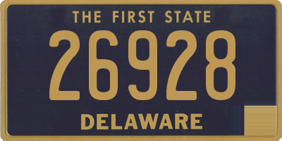 DE license plate 26928