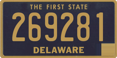 DE license plate 269281