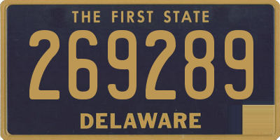 DE license plate 269289
