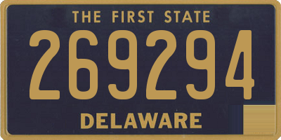 DE license plate 269294