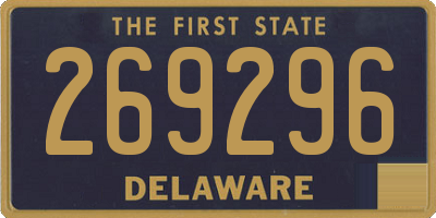DE license plate 269296