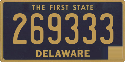 DE license plate 269333