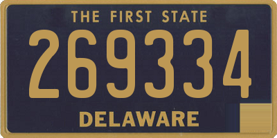 DE license plate 269334
