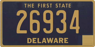 DE license plate 26934