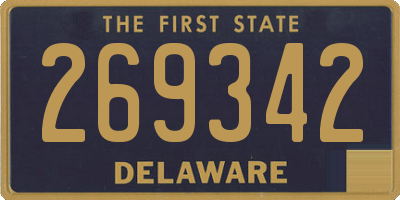 DE license plate 269342