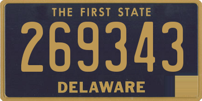 DE license plate 269343