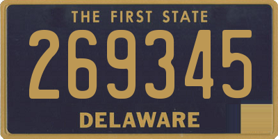 DE license plate 269345