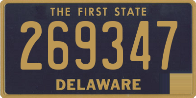 DE license plate 269347