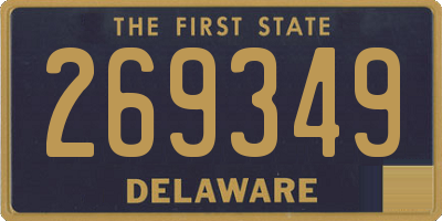 DE license plate 269349