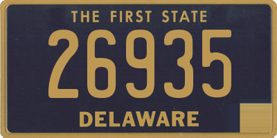 DE license plate 26935