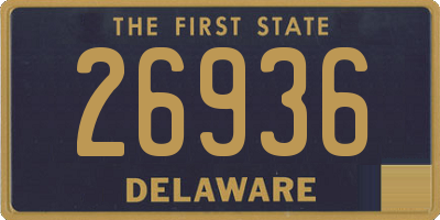 DE license plate 26936