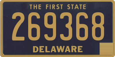 DE license plate 269368