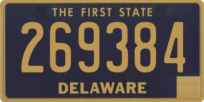 DE license plate 269384