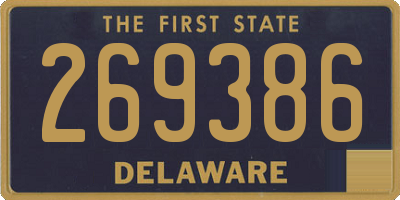 DE license plate 269386