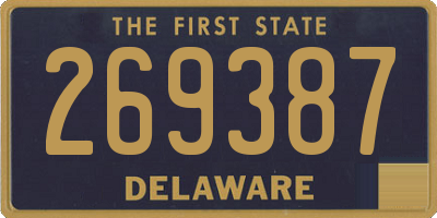 DE license plate 269387