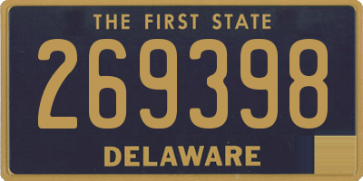 DE license plate 269398