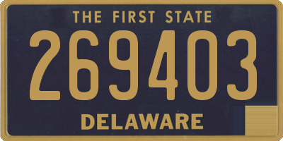 DE license plate 269403