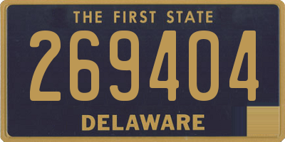 DE license plate 269404