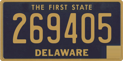 DE license plate 269405