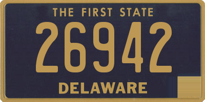 DE license plate 26942