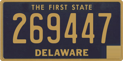 DE license plate 269447