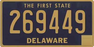 DE license plate 269449