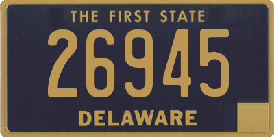 DE license plate 26945