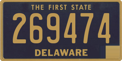 DE license plate 269474