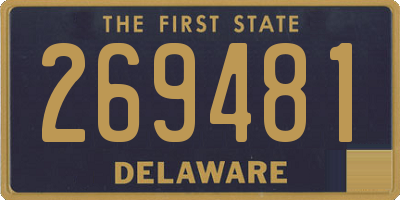 DE license plate 269481