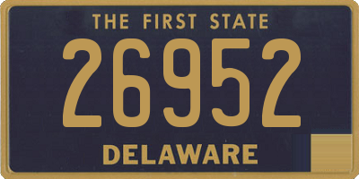 DE license plate 26952