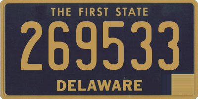 DE license plate 269533