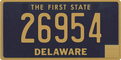 DE license plate 26954