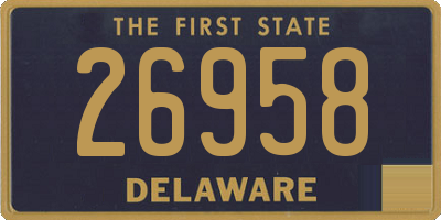 DE license plate 26958