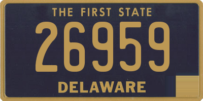 DE license plate 26959