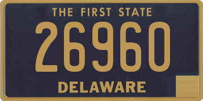 DE license plate 26960