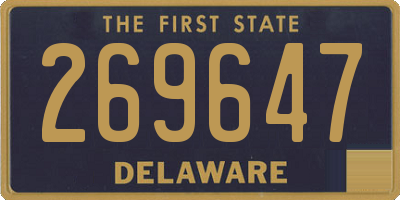 DE license plate 269647
