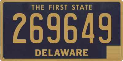 DE license plate 269649