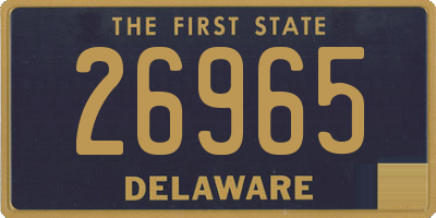 DE license plate 26965